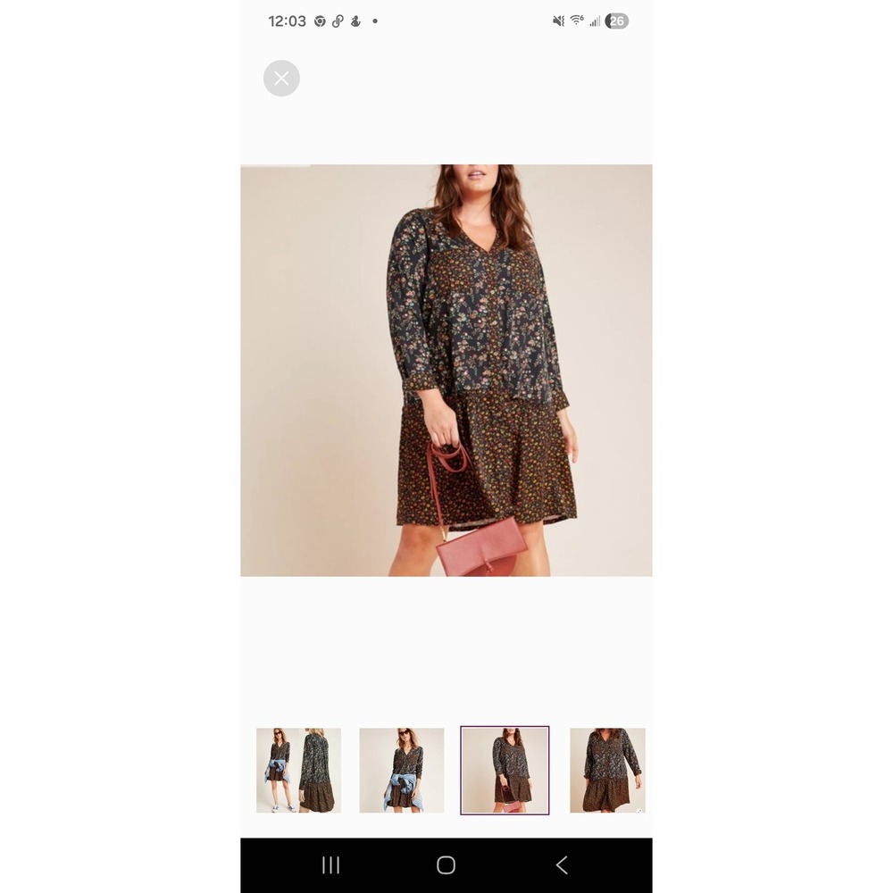 Maeve for Anthropologie Floral Midi Dress | Women's US 22 moody, dark, flirty - Picture 2 of 4